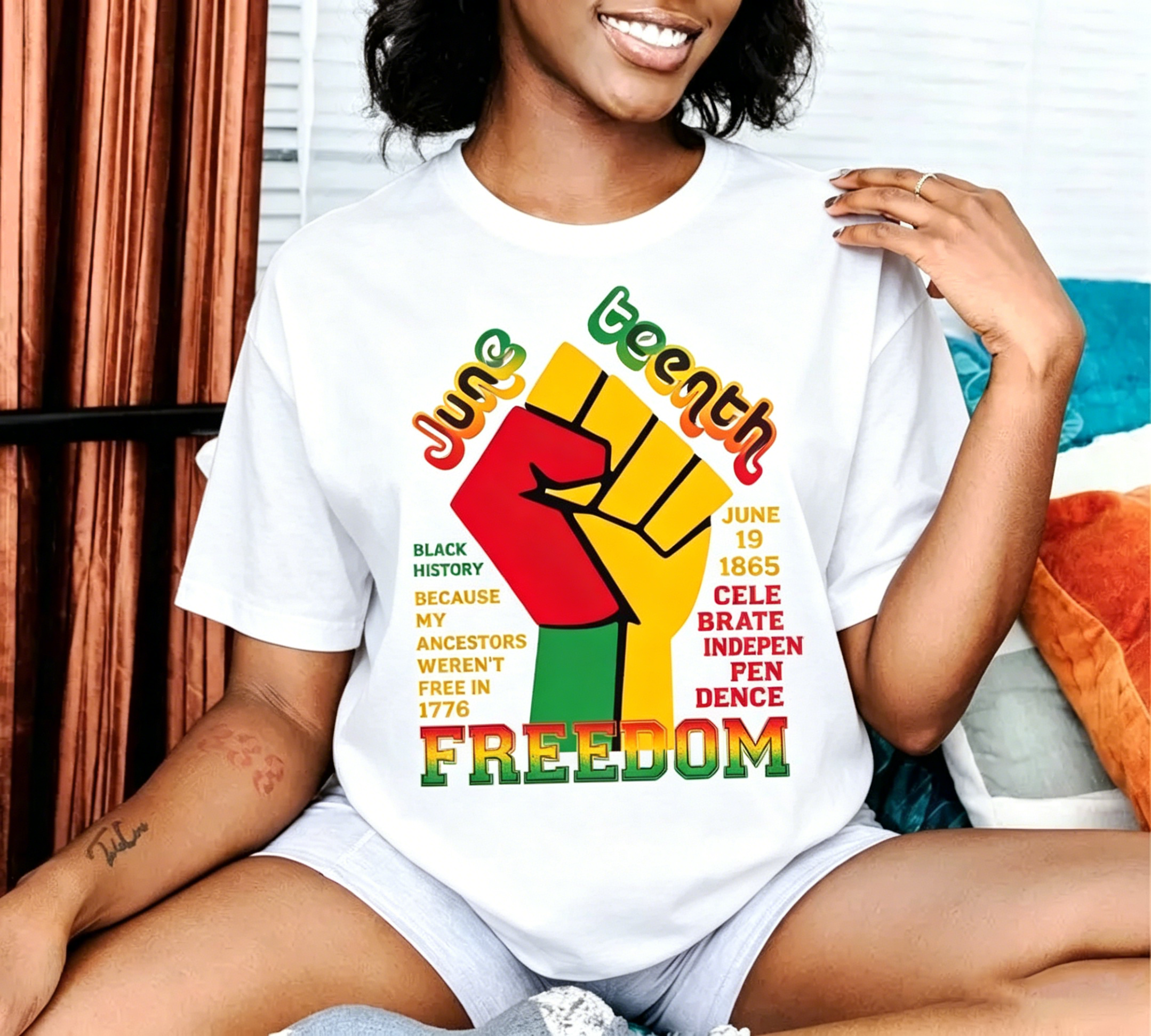 Women's Juneteenth Black Freedom 1865 T-Shirt