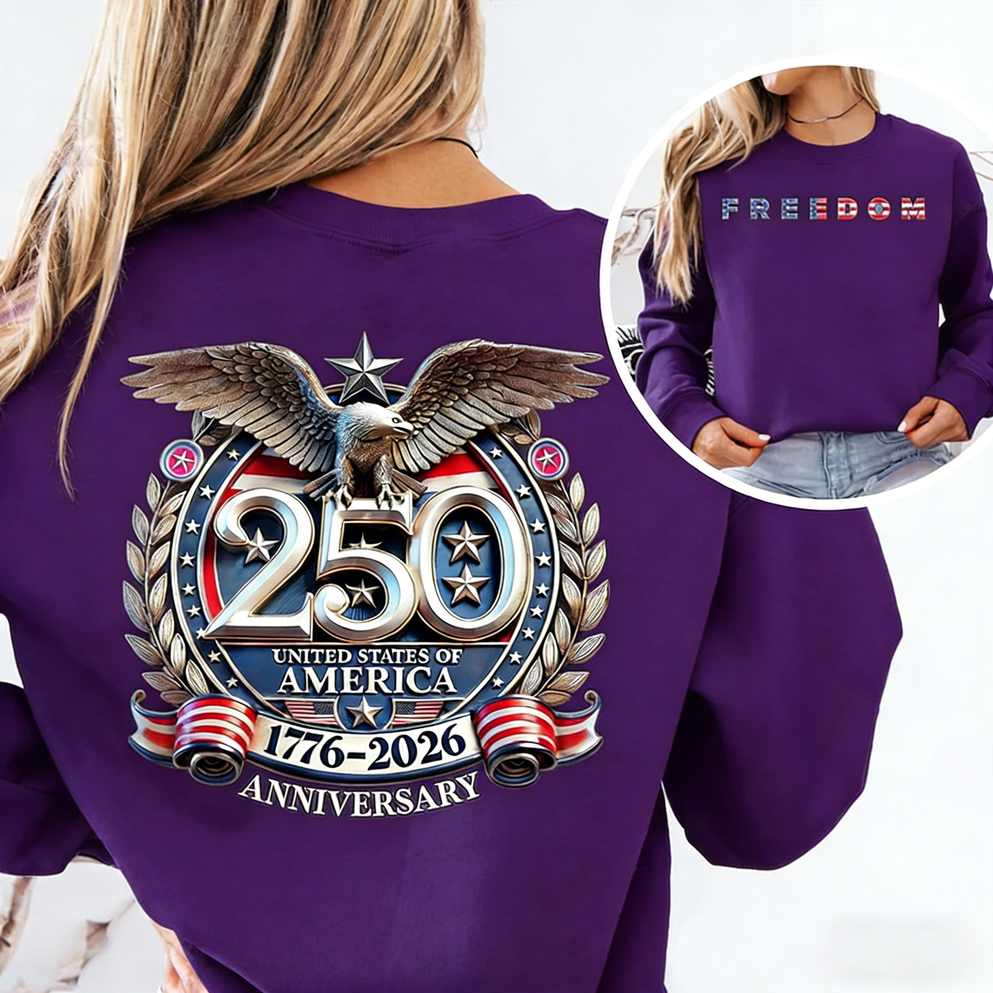 Women's Freedom 250th Anniversary Crew Neck Sweatshirt