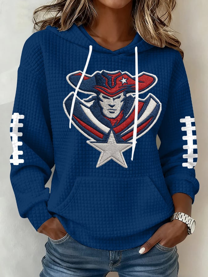 Women's Football Print Hoodie Sweatshirt