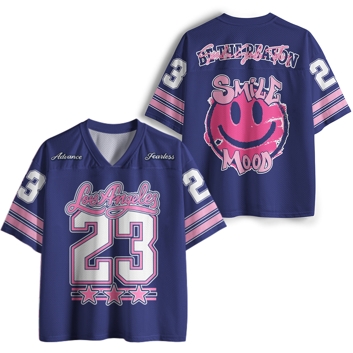 Personalized Vintage Smile Mood Mesh Jersey