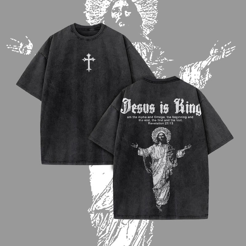 Jesus Is King Vintage Washed Unisex T-Shirt