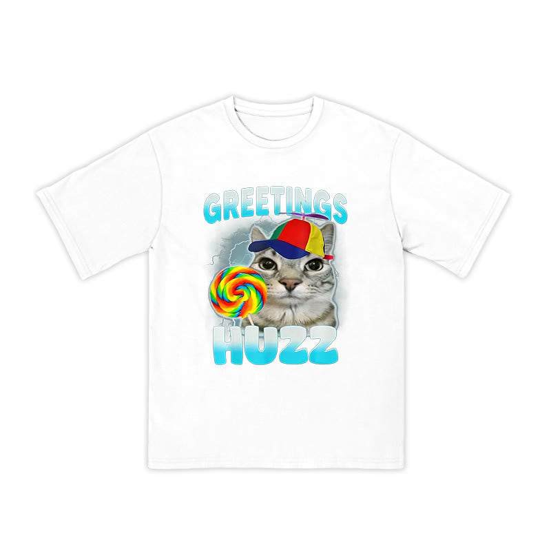 Unisex Greetings Huzz Print T-shirt