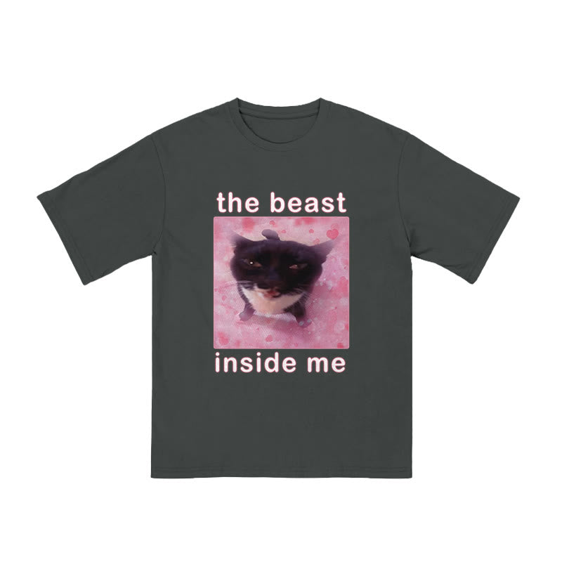 Unisex The Beast Inside Me Print T-shirt