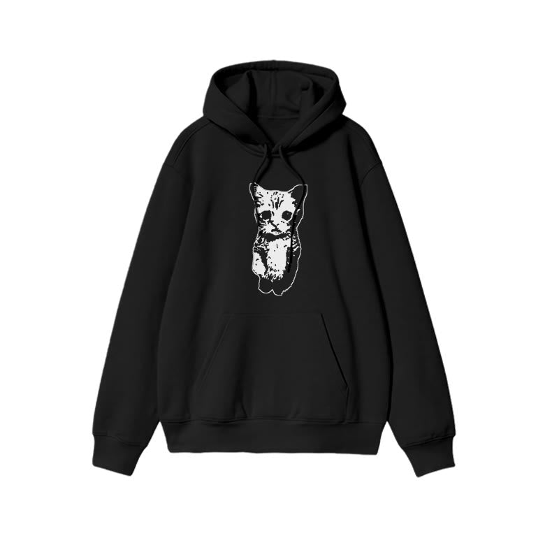 Unisex Cute Cat Print Hoodie