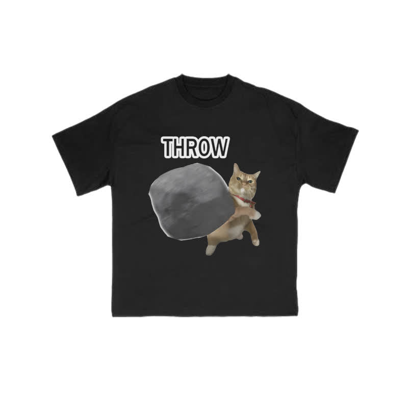 Unisex 100% Cotton  Violence Cat Art Print T-shirt