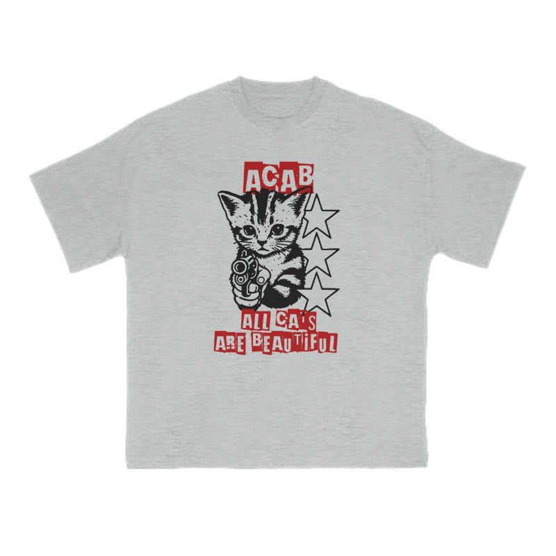 Unisex All Cats Are Beautiful Print T-shirt