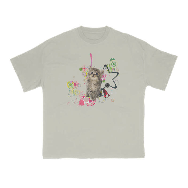 Cats On Musical Notes Meme Print T-shirt