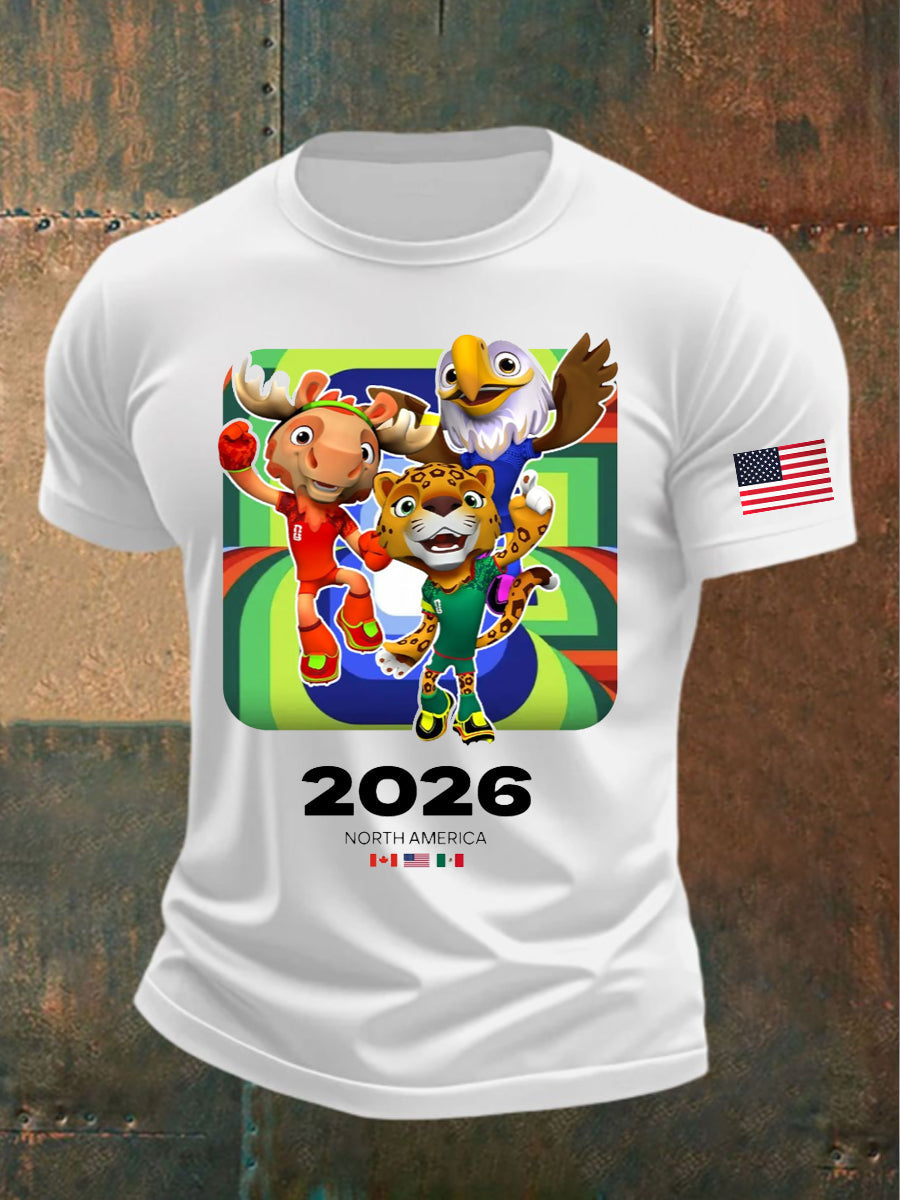 Men's  World Cup USA Mascot 2026 T-Shirt