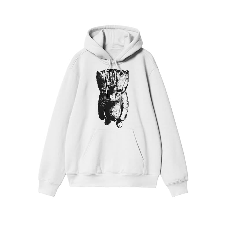 Funny Cat Meme Print Causal Hoodie