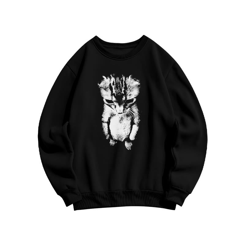 Funny Cat Meme Print Sweatshirt