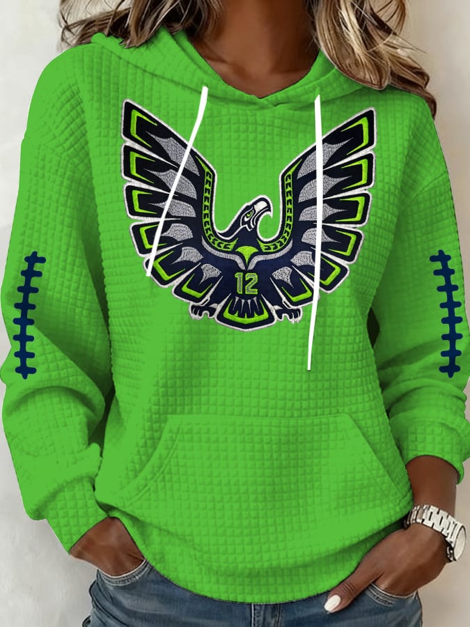 Women's Football Print Casual Sweatshirt