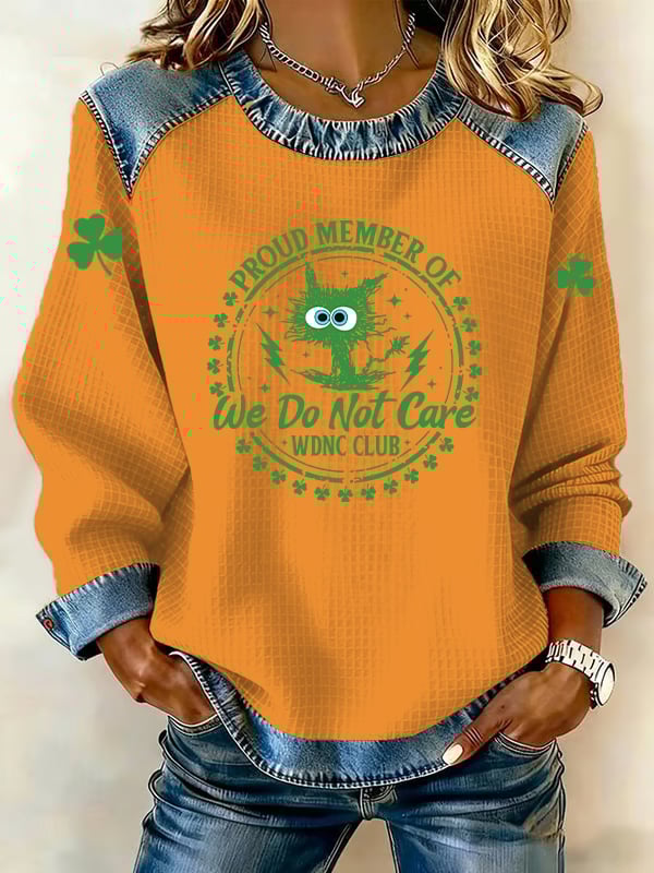 Women's  Retro Funny Proud Member Of Club We Do Not Care Menopause Perimenopause Print sweatshirt