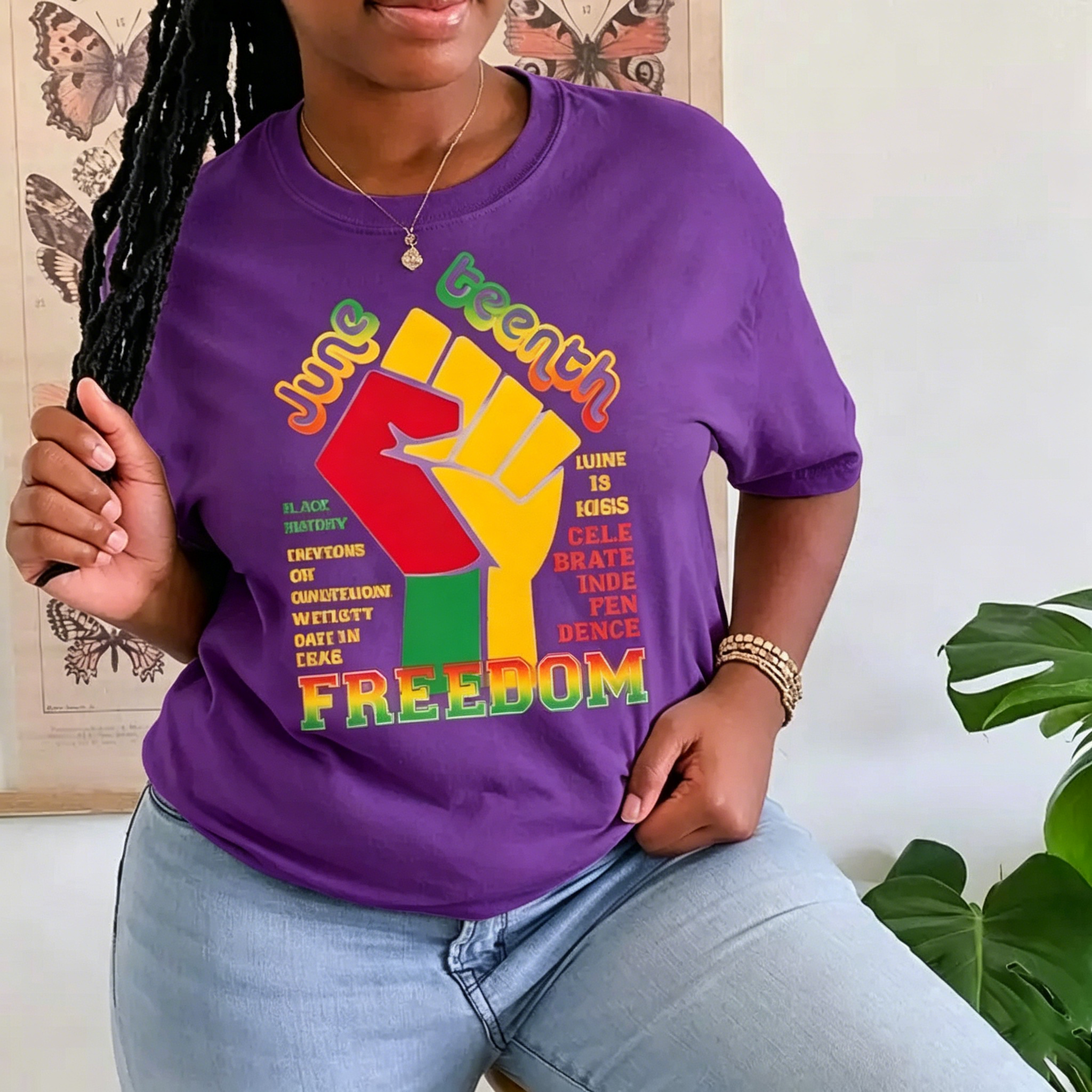 Women's Juneteenth Black Freedom 1865 T-Shirt