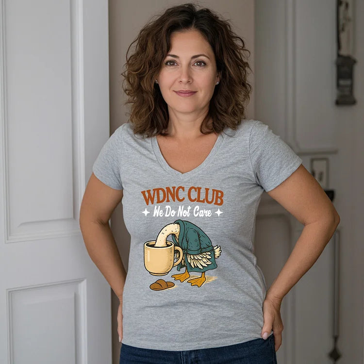 V-Neck Retro Funny Proud Member Of  We Do Not Care Menopause Perimenopause Print T-Shirt