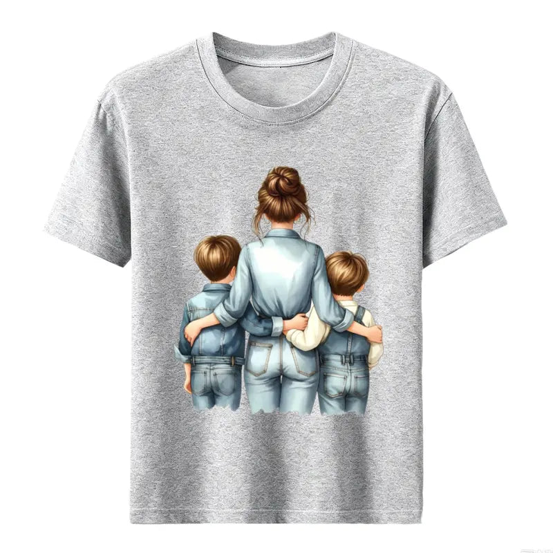 Mother's Warm Pattern Printed T-shirt