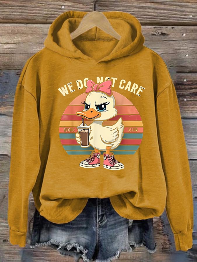 Women's  Retro Funny Proud Member Of Club We Do Not Care Menopause Perimenopause Print  Hoodie