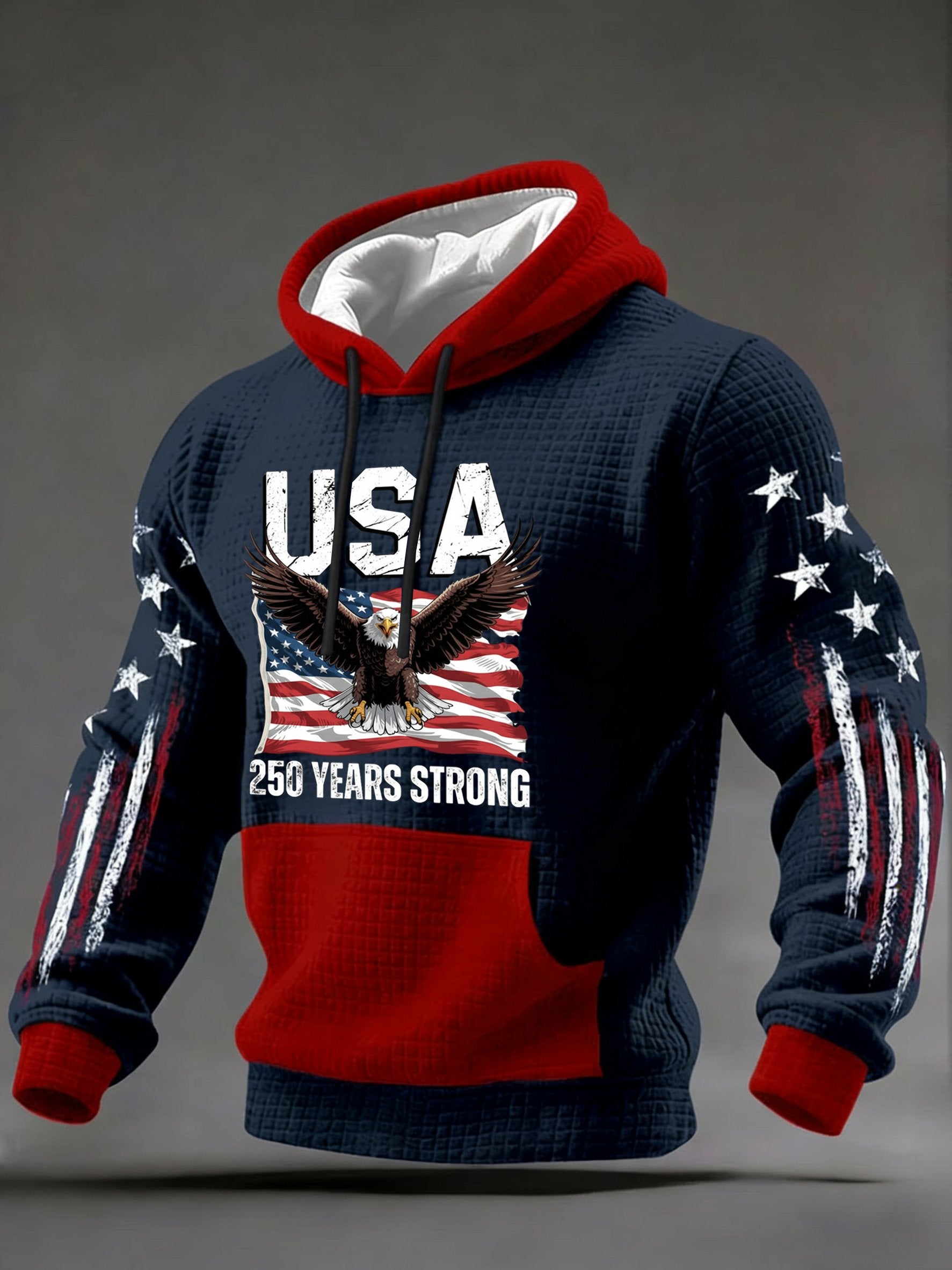 Men's Casual American 250th Anniversary Print Sweatshirt
