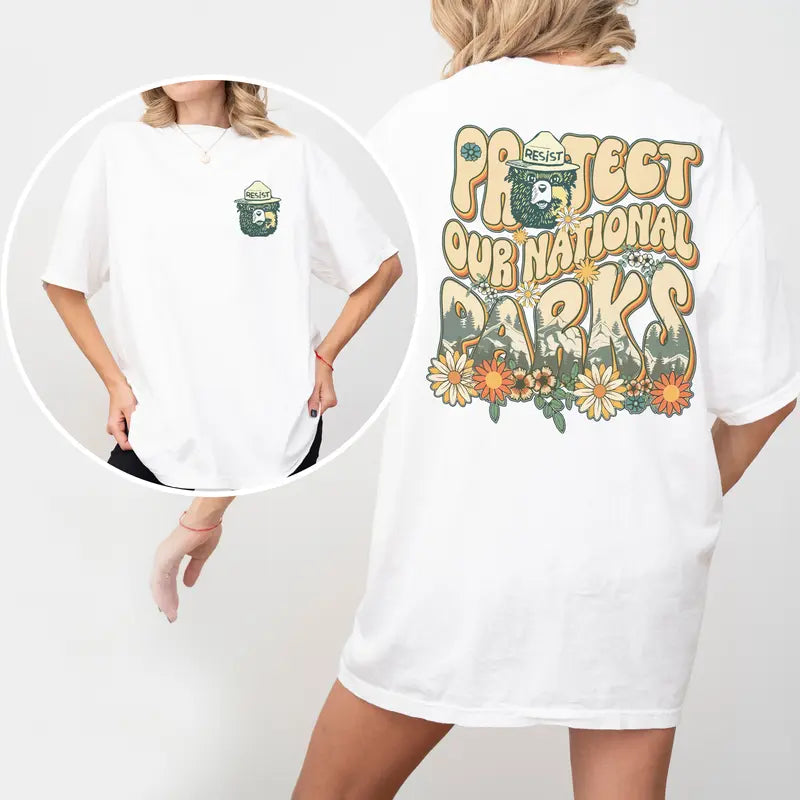 Women's Protect our National Parks 2 Sides Comfort Colors Shirt