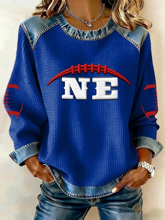 Women's Rugby Print Sweatshirt