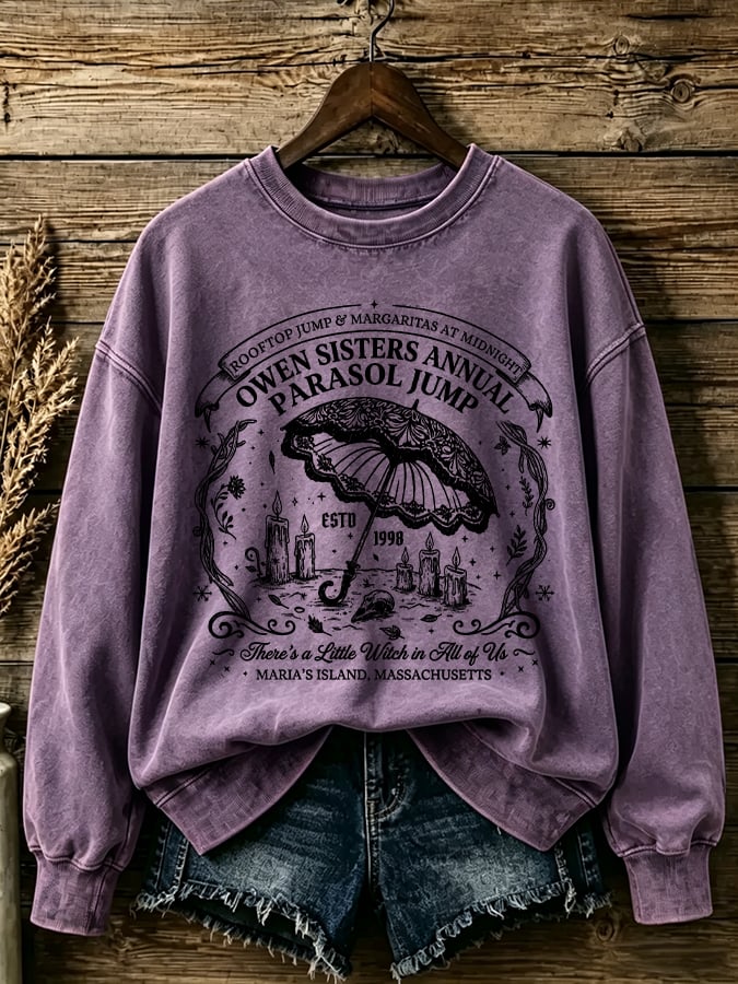 Women's Owens Sisters Print Casual Sweatshirt