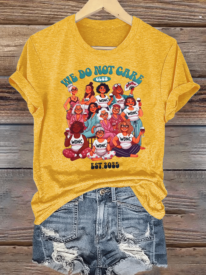 Women's  We don't care about club print  T-shirt
