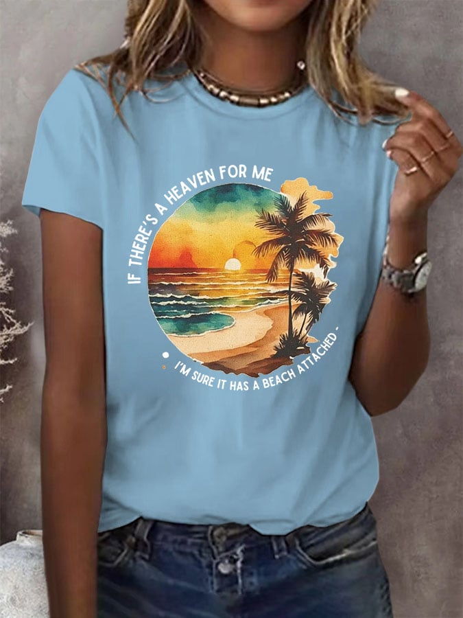 Women's Music Lover Printed Short-Sleeved T-Shirt