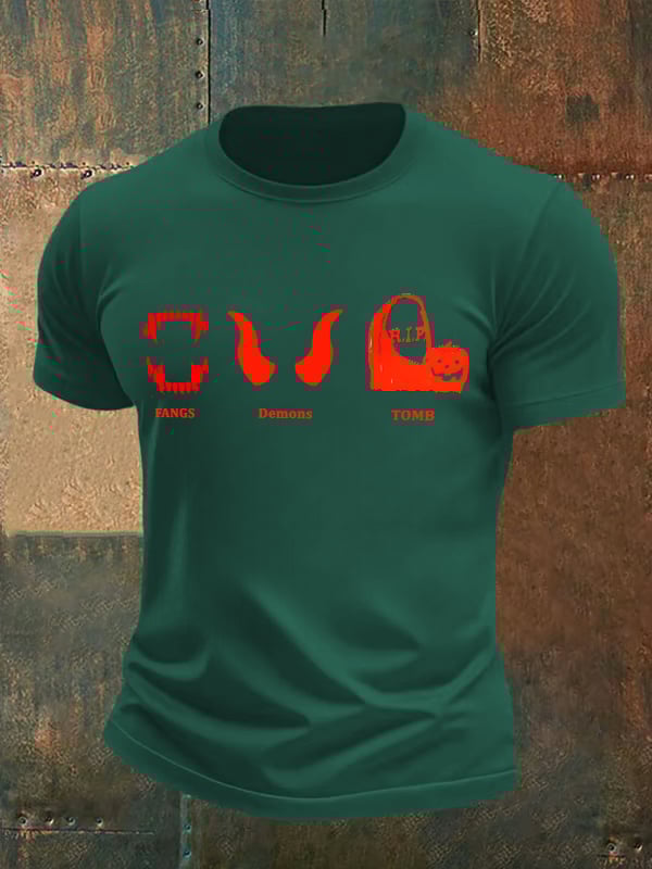 Men's Halloween FDT Printed Casual T-Shirt