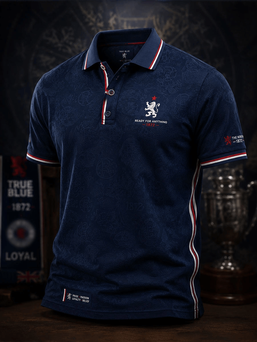 Scottish Football Fan Men's Printed Polo Shirt