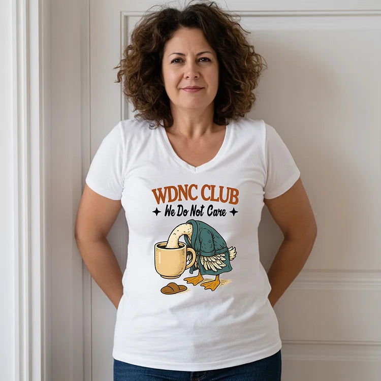 V-Neck Retro Funny Proud Member Of  We Do Not Care Menopause Perimenopause Print T-Shirt