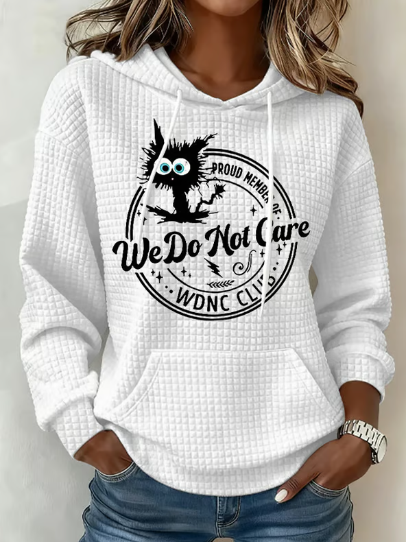Retro Funny Proud Member Of WDNC Club We Do Not Care Menopause Perimenopause Print Hoodie
