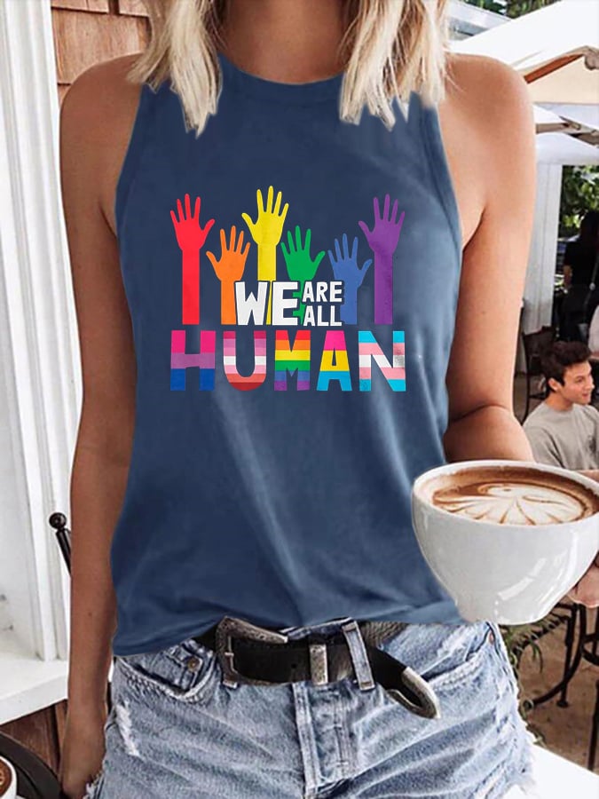 Women's Human LGBT Print Tank Top
