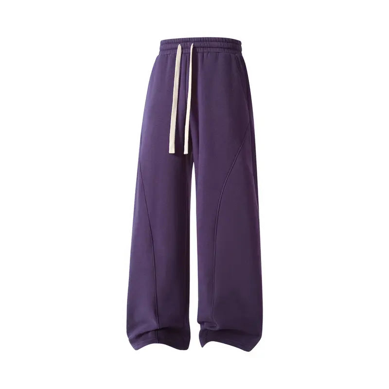 ❄️🖤 Unisex Fleece-Lined Casual Pants – Oversized Loose-Fit Drawstring Trousers 🔥✨👖