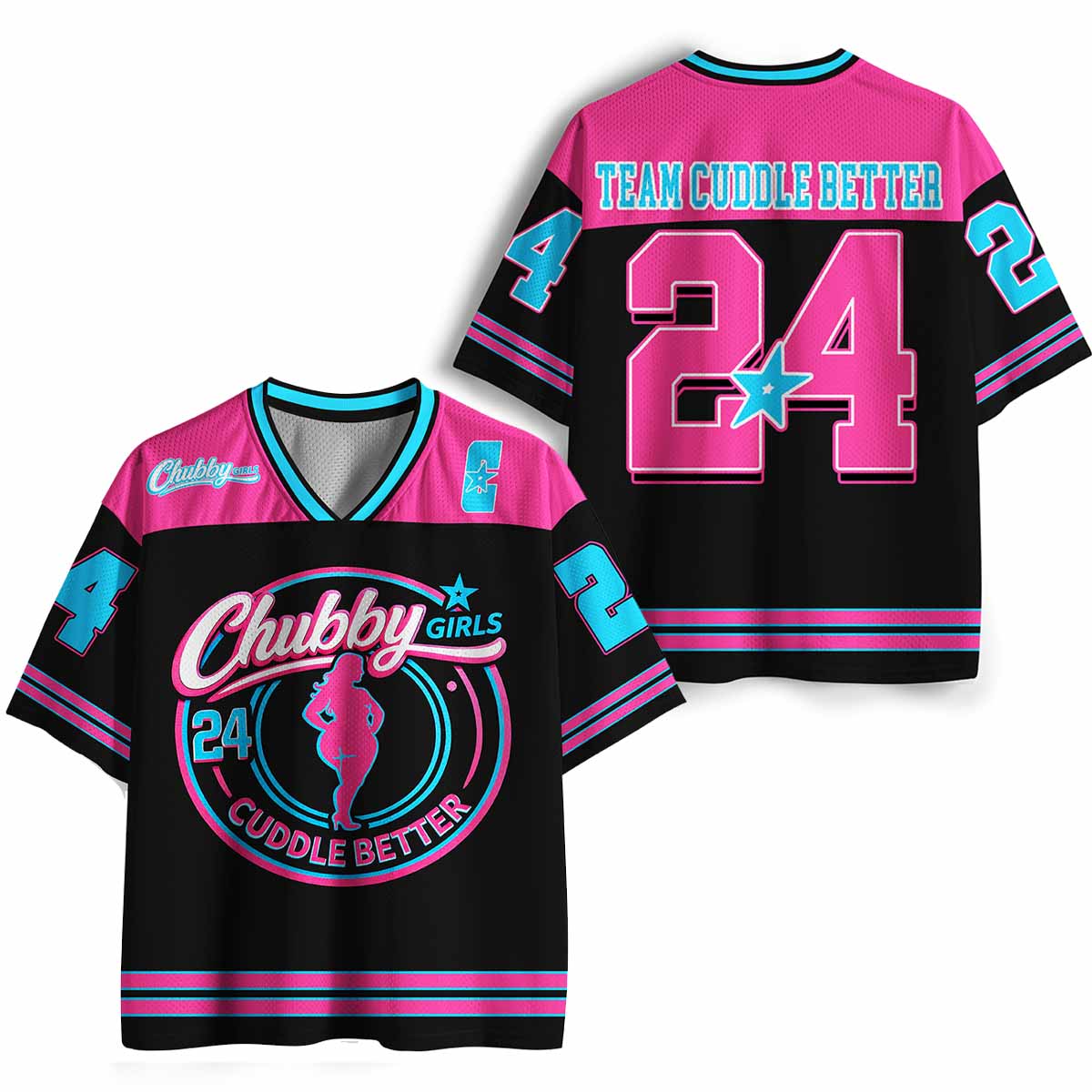 Personalized Vintage Chubby Girls Cuddle Better Mesh Jersey