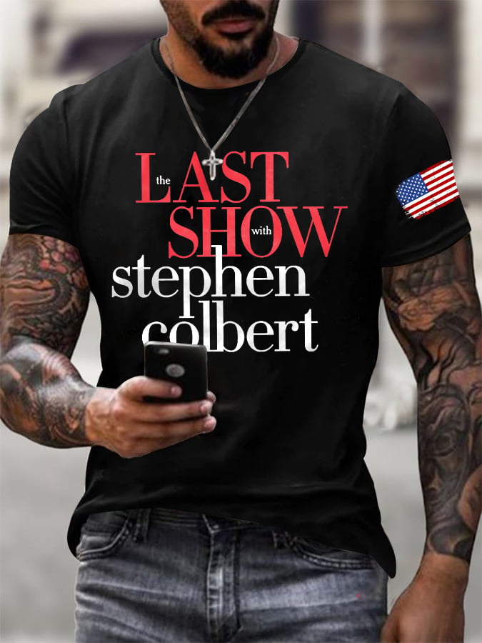 Men's Retro Last Show Print T-Shirt