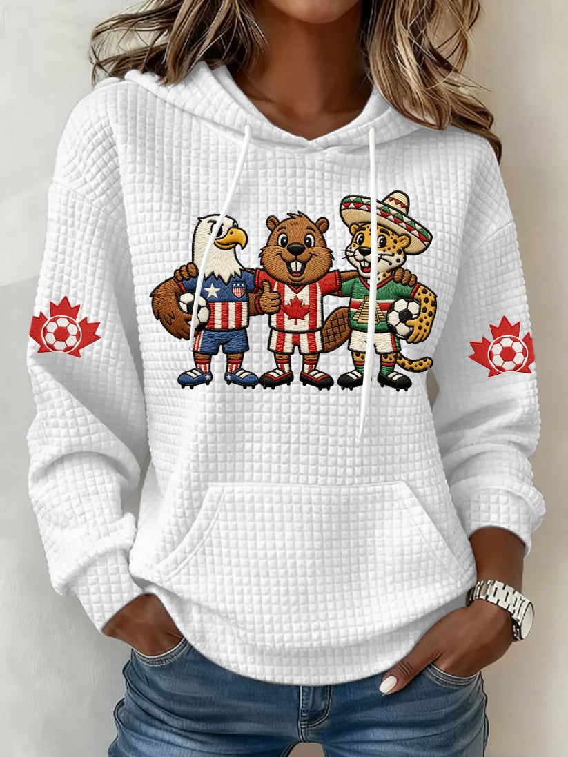 Women's Canadian Football Fan Color-Blocked Sports Shirt