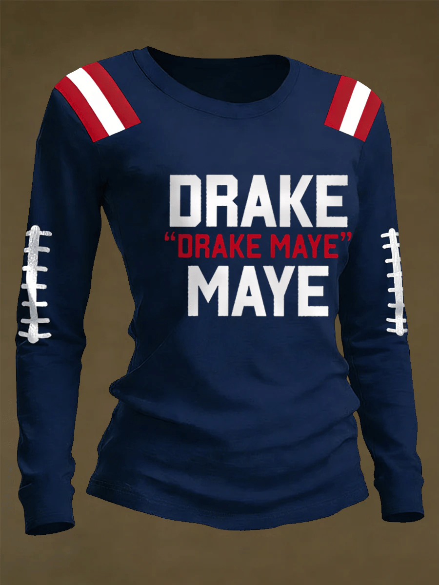 Women's Retro Football Print Shirt