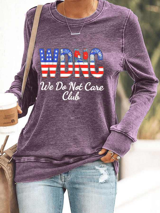 Women's  Retro Funny Proud Member Of  Club We Do Not Care Menopause Perimenopause Print  Knitted Tops