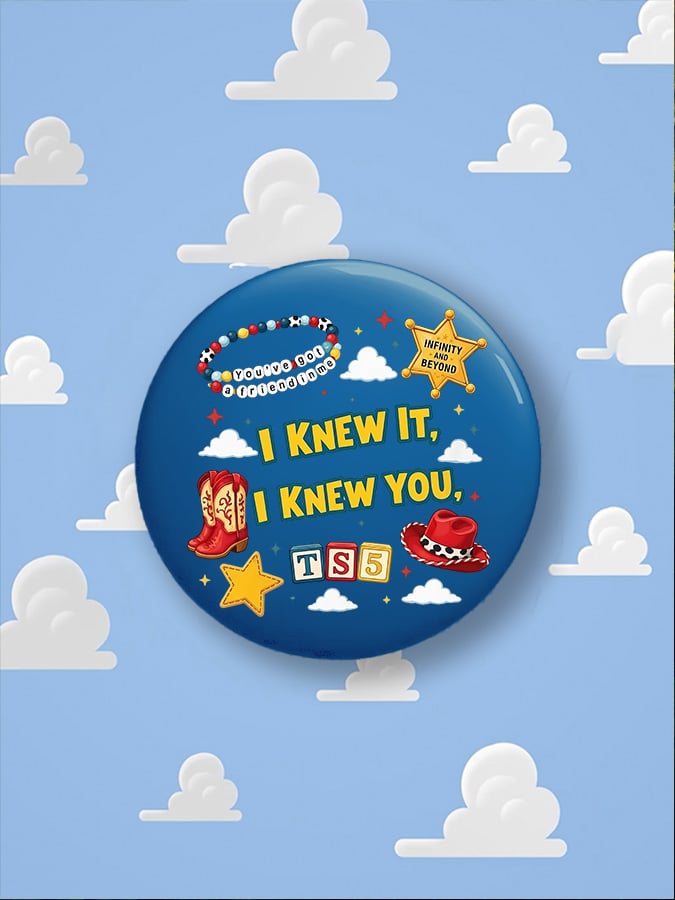 Unisex Retro I Knew It Pin-Back Button