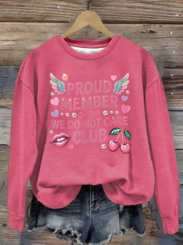 Women's Retro Funny Proud Member Of Club Menopause Perimenopause Print Sweatshirt