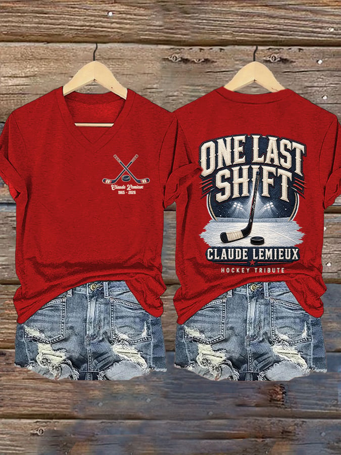 Women's Hockey Heritage Print Casual T-shirt