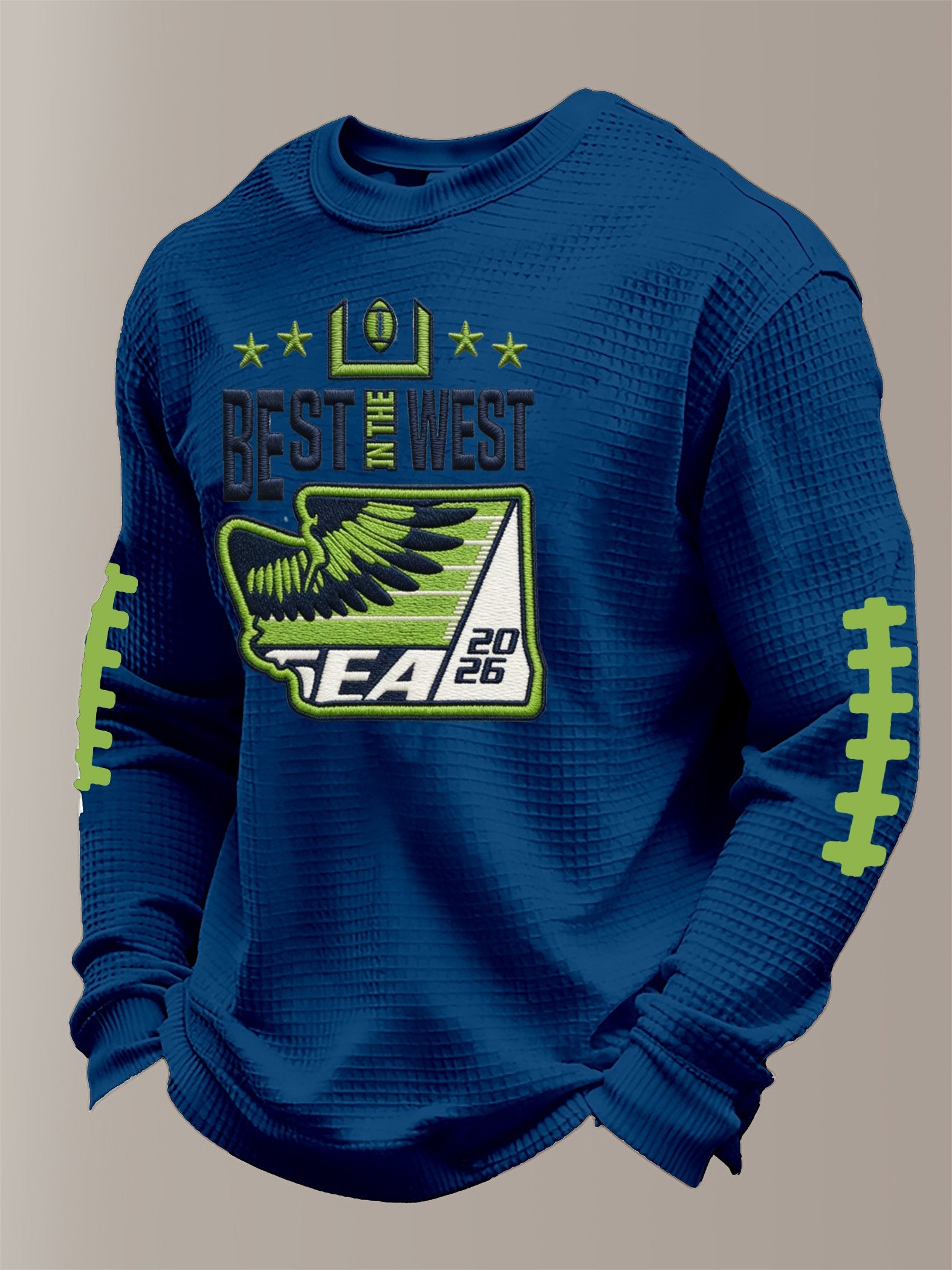 Men's Football Print Waffle T-Shirt