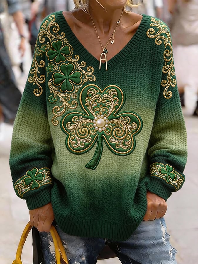 Women's St. Patrick's Day Printed Knitwear