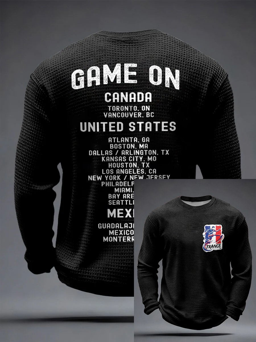 Men's Soccer Printed Casual Top