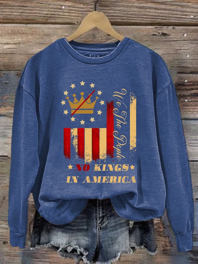Women's No Kings In America Printed Sweatshirt
