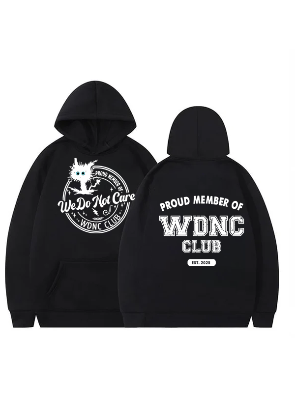 Women's Retro Fun We Don't Care About Menopause Perimenopause Printed Hooded Sweatshirt