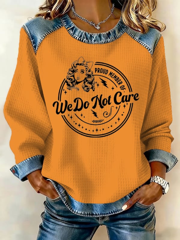 Women's  Retro Funny Proud Member Of Club We Do Not Care Menopause Perimenopause Print  Sweatshirt