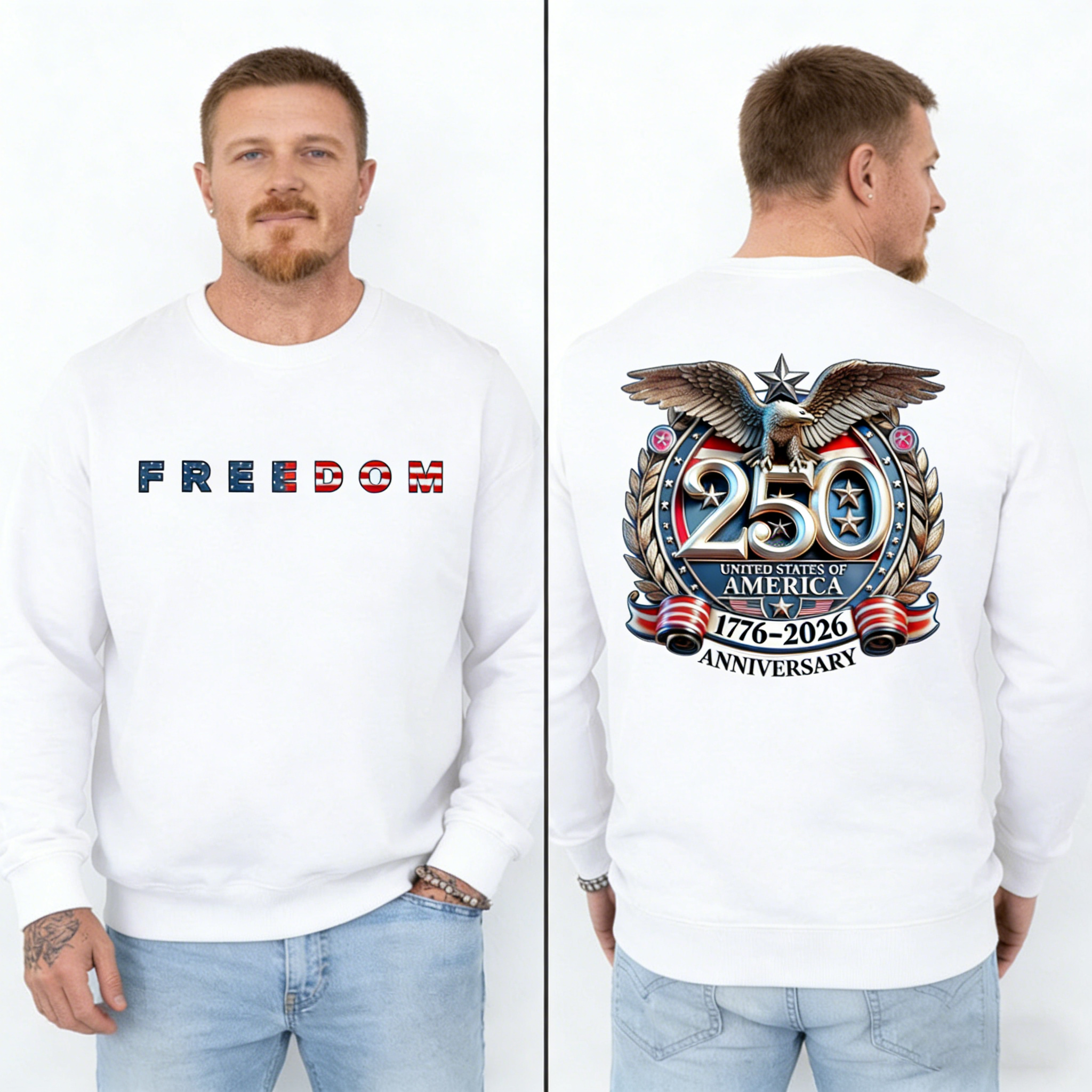 Men's Freedom 250th Anniversary Crew Neck Sweatshirt