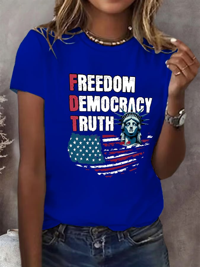 Women's FDT Printed Casual T-Shirt