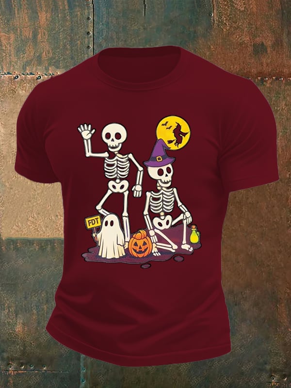 Men's Halloween Skeleton  T-Shirt