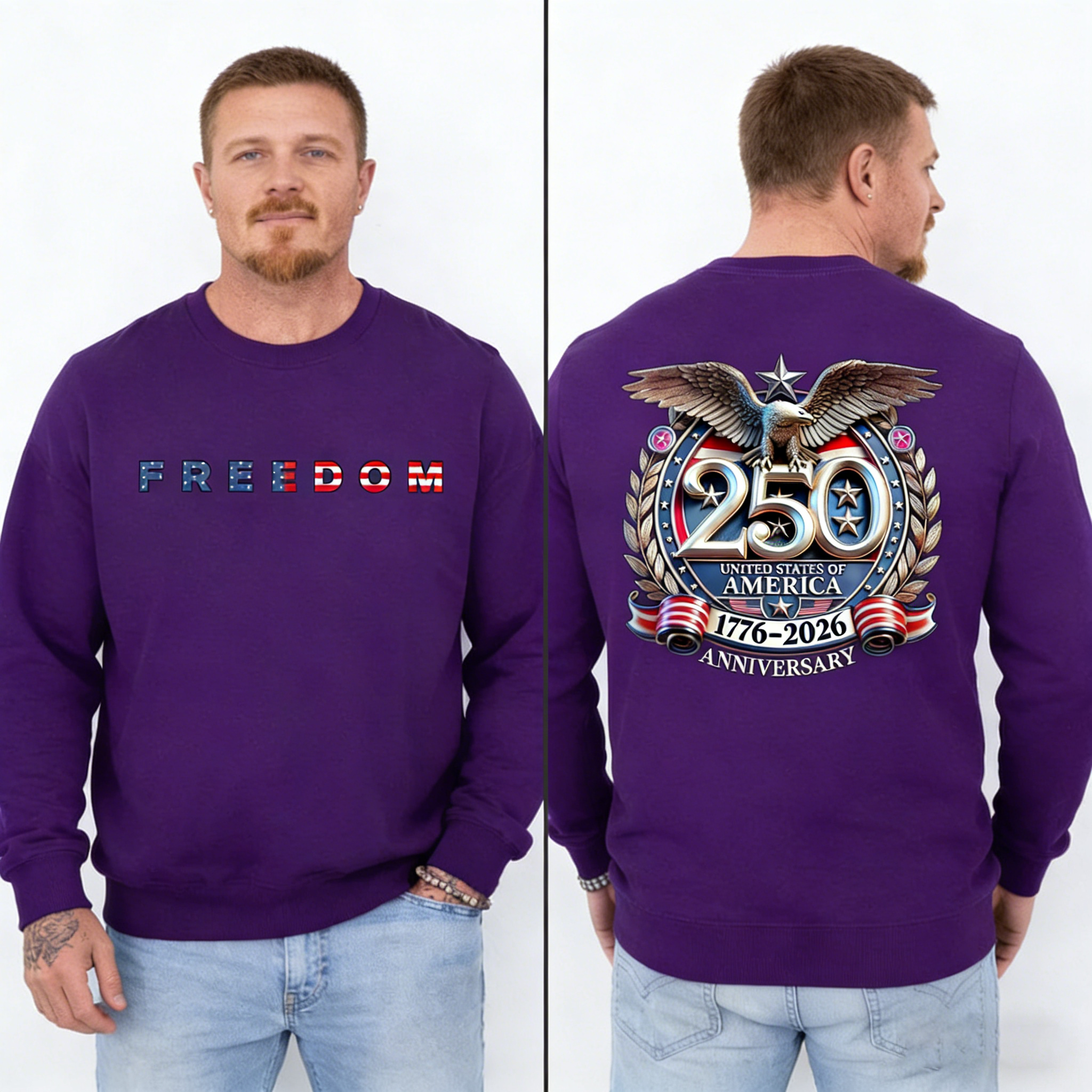 Men's Freedom 250th Anniversary Crew Neck Sweatshirt